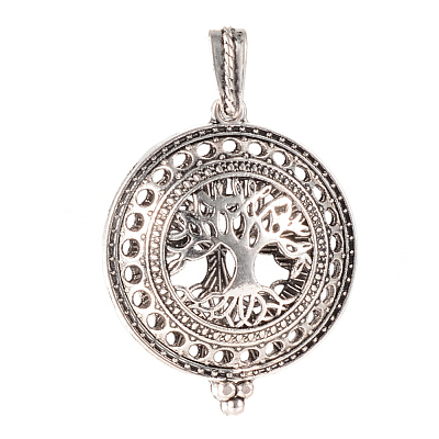 Alloy Diffuser Locket Pendants PALLOY-Q331-31AS-1