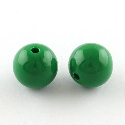 Round Bubblegum Chunky Acrylic Beads PAB709Y-12-1
