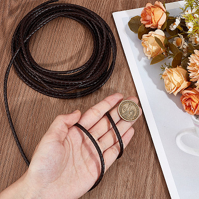 5M Braided Leather Cord with Core WL-BBC0001-01A-01-1
