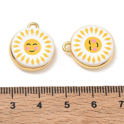 Printed Brass Pendants KK-CBA42CA-11G-1