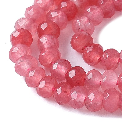 Dyed Natural Malaysia Jade Rondelle Beads Strands G-E316-2x4mm-62-1