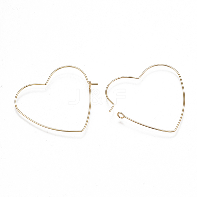 Brass Earring Hooks X-KK-T038-429G-1
