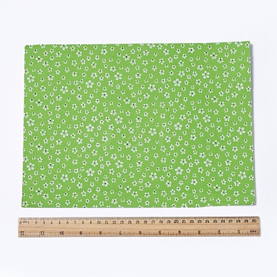 Floral Pattern Printed A4 Polyester Fabric Sheets DIY-WH0158-63A-07-1