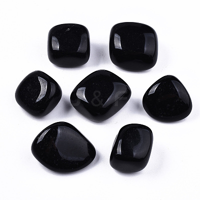 Natural Black Obsidian Beads G-N332-001-1