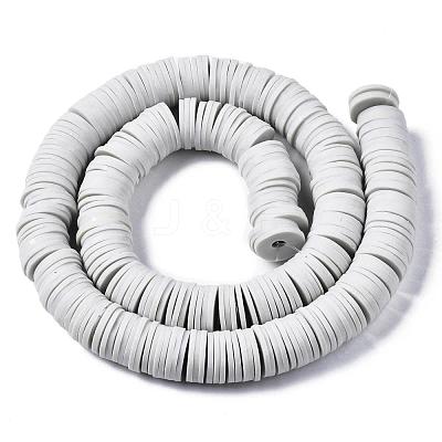 Flat Round Handmade Polymer Clay Beads CLAY-R067-12mm-39-1