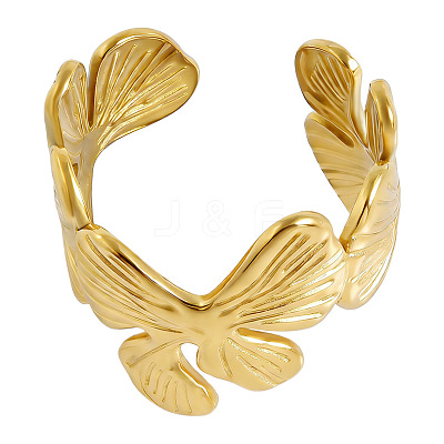 304 Stainless Steel Open Cuff Rings WL7207-2-1