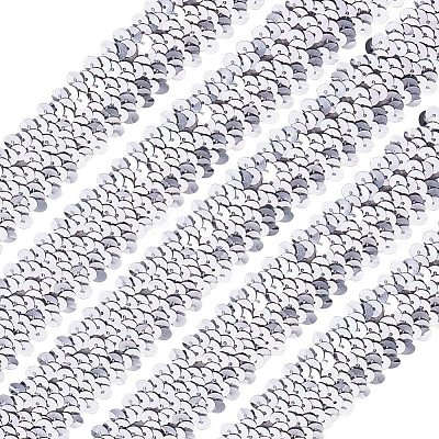 Plastic Paillette Elastic Trim PVC-PH0001-12-1