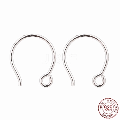 Rhodium Plated 925 Sterling Silver Earring Hooks STER-N0001-028S-1