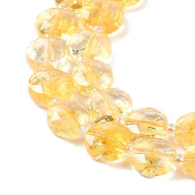 Heated Natural Citrine Beads Strands G-N342-17-1