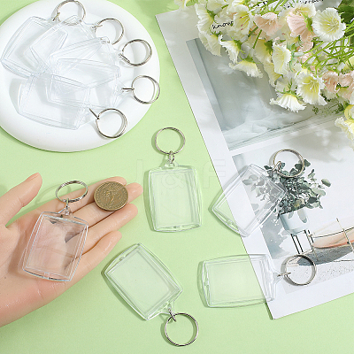 50Pcs Acrylic Photo Frame Keychain ZXFQ-SP0001-01-1