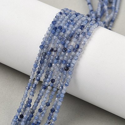 Natural Blue Aventurine Beads Strands X-G-M449-B01-2mm-1