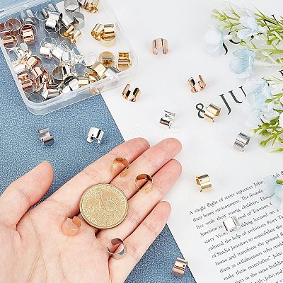80Pcs 4 Colors 304 Stainless Steel Ear Cuff Findings STAS-UN0023-17-1
