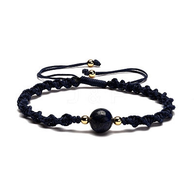 Adjustable Round Natural Gemstone Beads Bracelets for Women or Men BJEW-JB06840-1