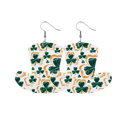 Saint Patrick's Day Imitation Leather Dangle Earrings FS-WG4E1C6-11-1