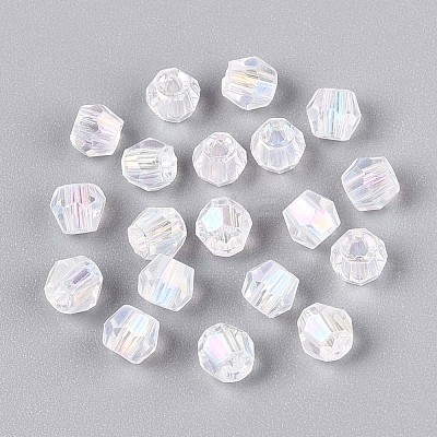 Transparent Spray Painted Glass Beads LS-EGLA-N018-4mm-12-1
