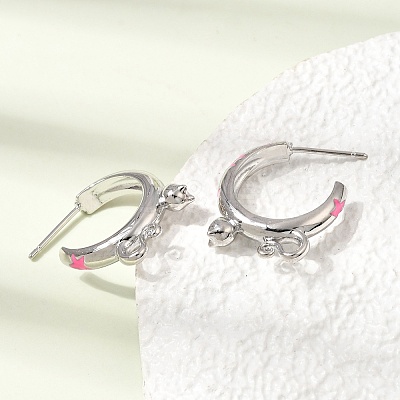 Brass Enamel Stud Earrings KK-CBA8324-23P-02-1