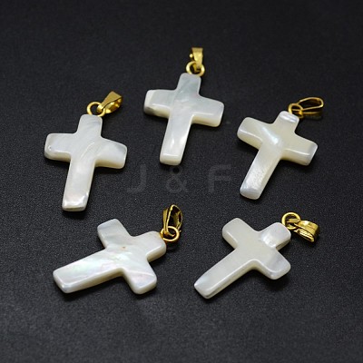 Shell Pendants SSHEL-E565-B-01G-1