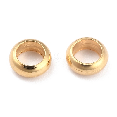 Rack Plating Brass Spacer Beads KK-O139-16D-G-1