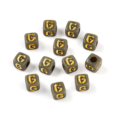 Plating Acrylic Beads OACR-N140-01G-G-1