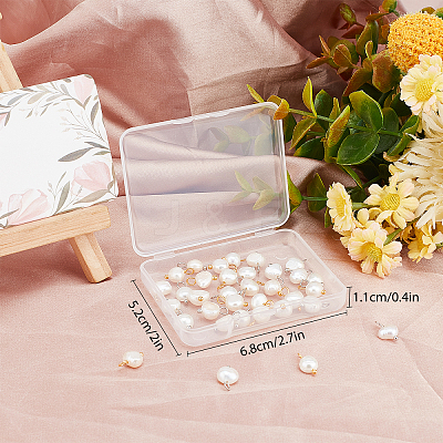 40Pcs 2 Style Natural Cultured Freshwater Pearl Charms FIND-BBC0001-03-1