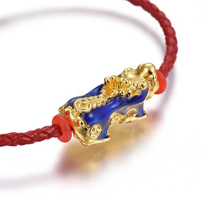 Braided Genuine Cowhide Cord Bracelets BJEW-F360-A01-1