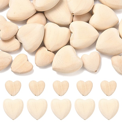 30Pcs 2 Styles Chinese Cherry Wood Beads WOOD-YW0001-79-1