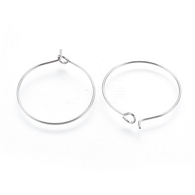 316 Surgical Stainless Steel Hoop Earring Findings STAS-P221-01B-P-1