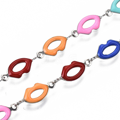 Brass Enamel Chains CHC-T012-24P-1