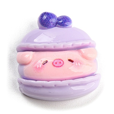 Pig Theme Opaque Resin Decoden Cabochons RESI-C042-03D-1