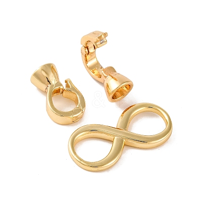 Brass Fold Over Clasps KK-U016-20G-1