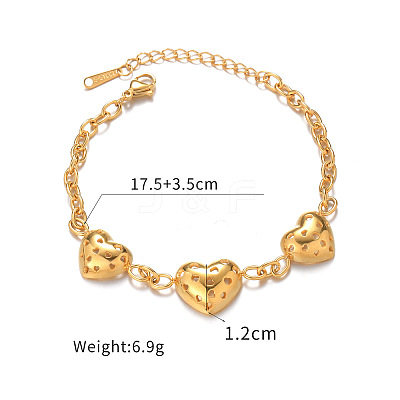 304 Stainless Steel Link Bracelets for Women WG73042-05-1