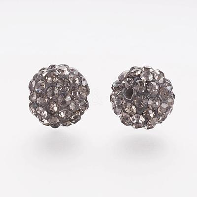 Polymer Clay Rhinestone Beads RB-K050-8mm-C14-1