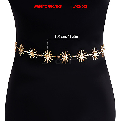 Alloy Sun Link Waist Belly Chains for Women FS-WGF079B-01-1