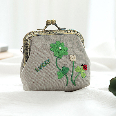 DIY Cosmetic Bag Embroidery Kit for Beginners SENE-PW0021-01A-1