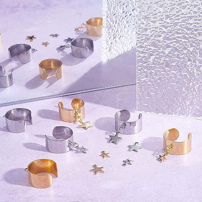 DIY Star Charm Cuff Ring Making Kit DIY-UN0003-68-1