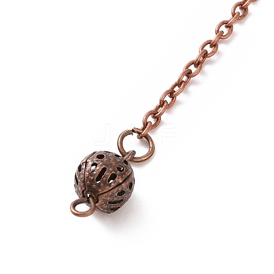 Brass Cable Chain Coil Dowsing Pendulums HJEW-D004-01-1