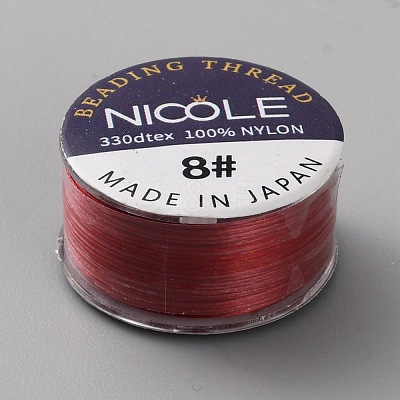 46M Round Nylon Beading Threads NWIR-WH0025-01B-1