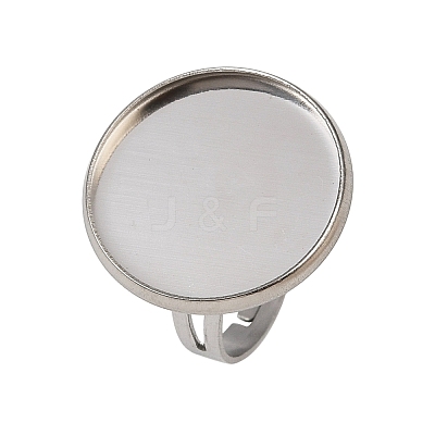 304 Stainless Steel Cuff Ring Components STAS-D372-06P-07-1