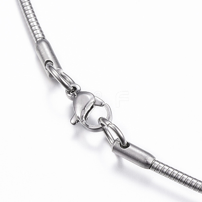 Non-Tarnish 304 Stainless Steel Snake Chain Necklaces NJEW-G310-09P-1