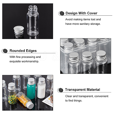 15pcs Plastic Bottles Bead Containers CON-PH0002-81-1