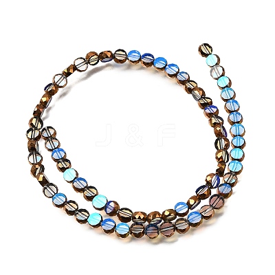 Electroplated Transparent Glass Beads Strands GL-CBA98F0-06B-07-1