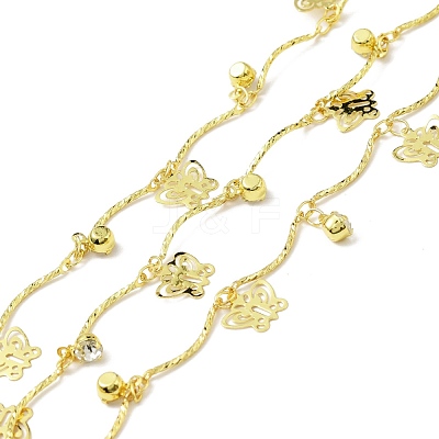 Handmade Eco-friendly Brass Bar Link Chain CHC-E023-19G-1