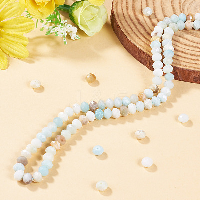 1 Strand Natural Flower Amazonite Beads Strands G-TA0003-26B-1