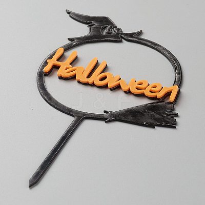 Acrylic Halloween Word Cake Insert Card Decoration X-DIY-H109-01-1