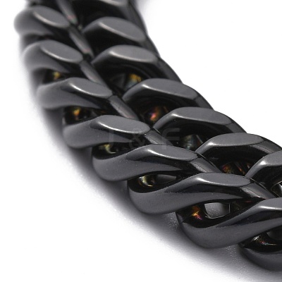304 Stainless Steel Cuban Link Chain Bracelets STAS-A028-B064EB-1