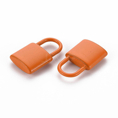 Spray Painted Alloy Pendants PALLOY-Q433-031G-RS-1