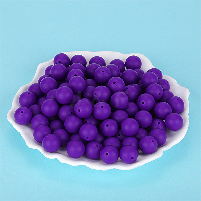 Round Silicone Focal Beads SI-JX0046A-06-1