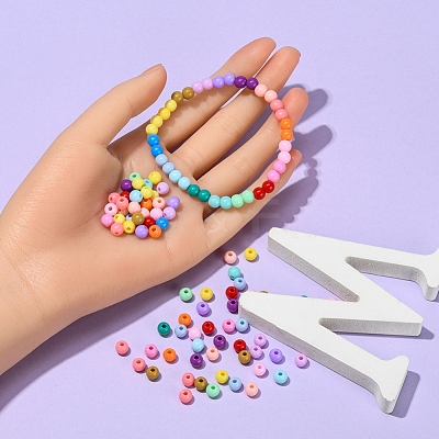 18 Colors Opaque Acrylic Beads DIY-YW0005-37-1