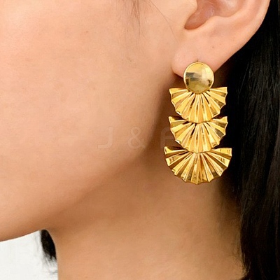 Alloy Stud Dangle Earrings for Women WGCD5B8-01-1