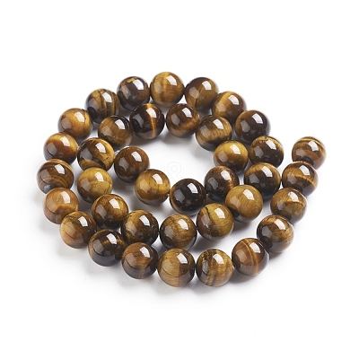 Round Tiger Eye Beads Strands Z0RQT013-1